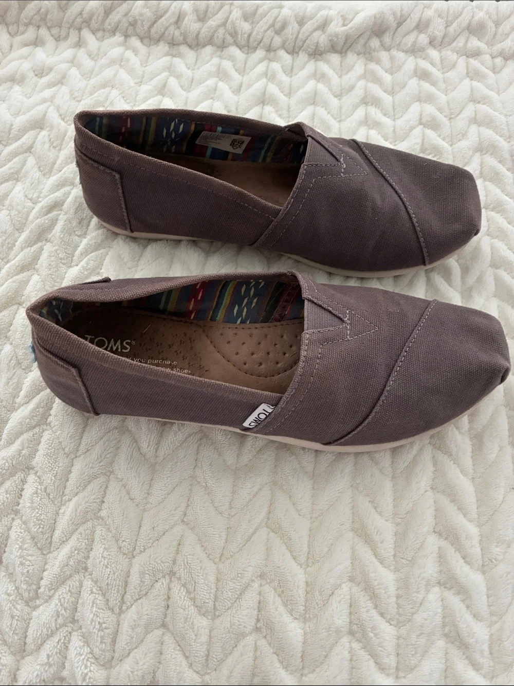 TOMS Women's Canvas Slip-On Shoes - Brown